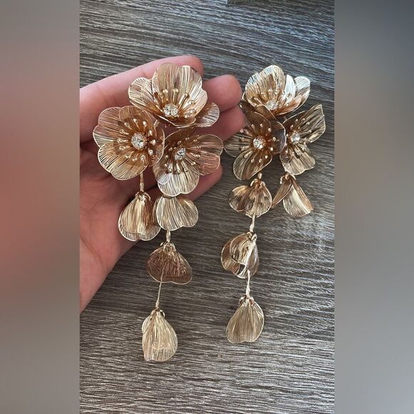 Flower earring drops A153 - Picture 5 of 5